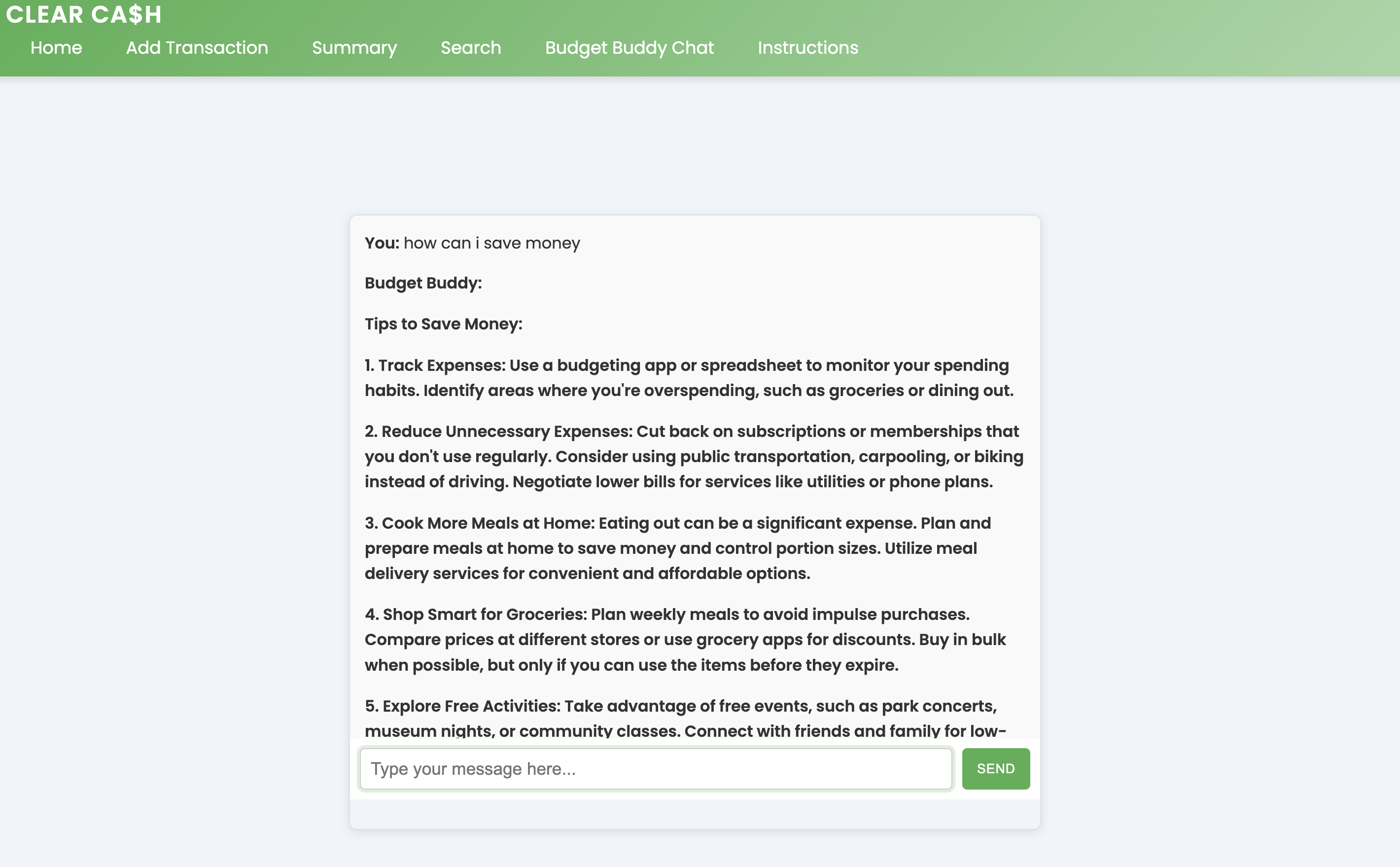 Clear Cash Screenshot 2